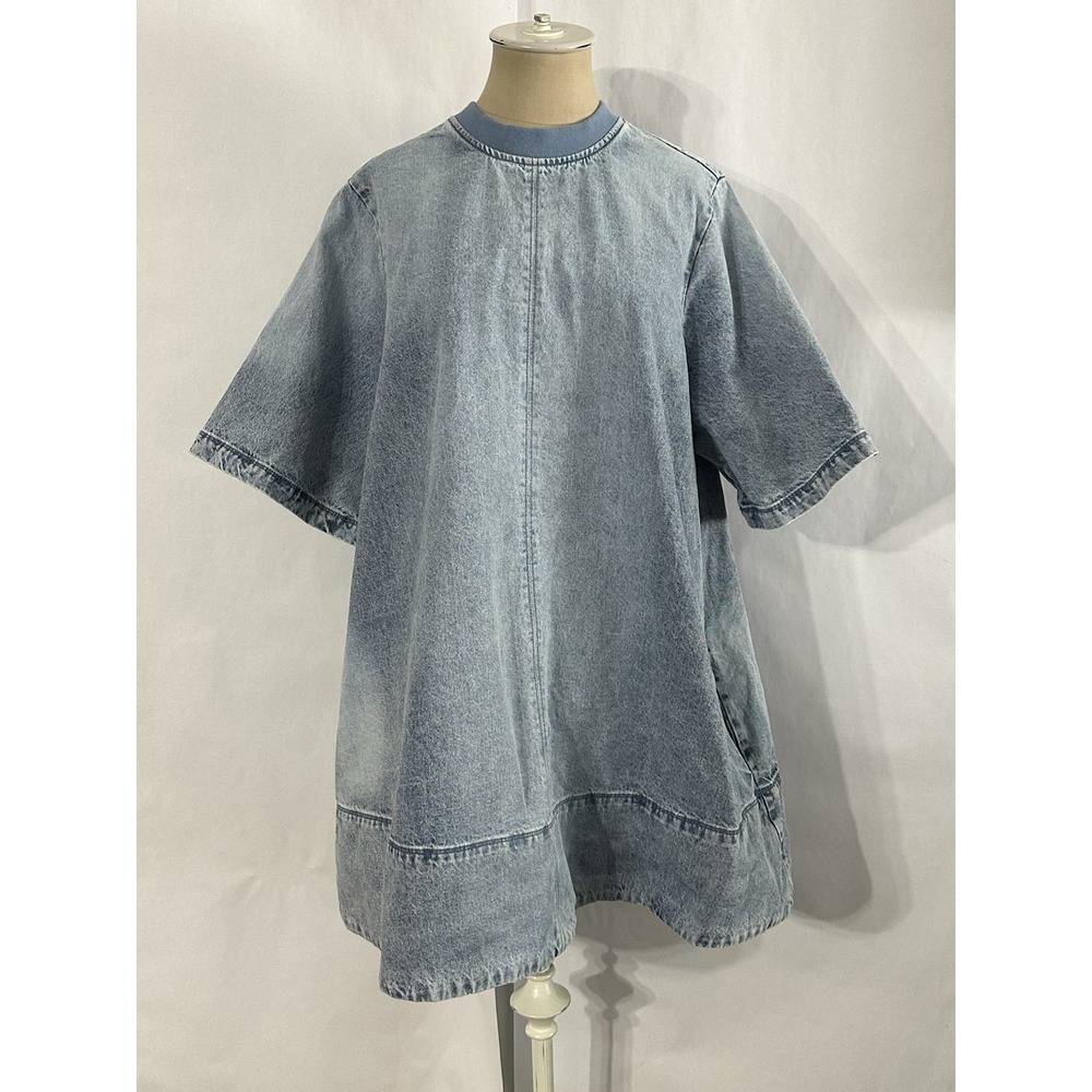 Free People Harlow Mini Dress Size M Denim, Blue